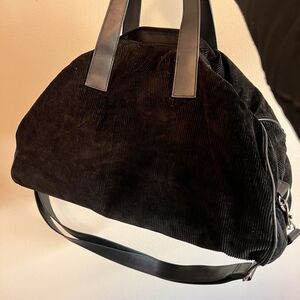 Max Mara Corduroy Duffle Bag Black Large